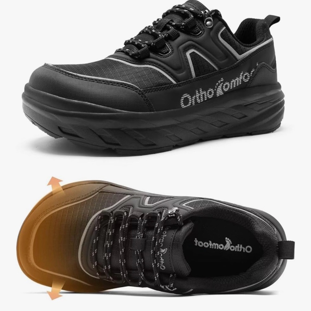 Orthocomfort Men’s 43EU/10US Orthopedic Diabetic Walking Shoes- wide toe box